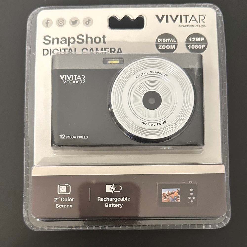Vivitar VECXX 77 Digital Camera - Black